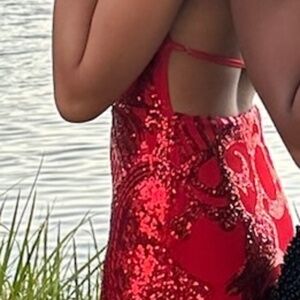 Red Dress, Mini, Cocktail/Homecoming
